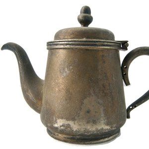 Antique Vintage Halco Nickel Silver tea pot Made in Japan